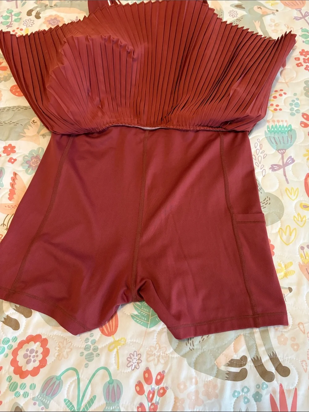 Old Navy Girls' Burgundy Pleated Athletic Dress